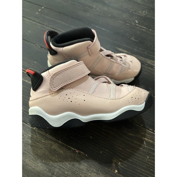 NIKE Air Jordan 6 Rings Shoes Sneakers 323420-602 Pink White Size 10C - Picture 5 of 7